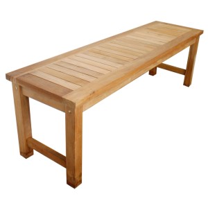 Lex Premium Teak Parkbank, 150 cm, Gartenbank aus Holz für Garten und Terrasse.