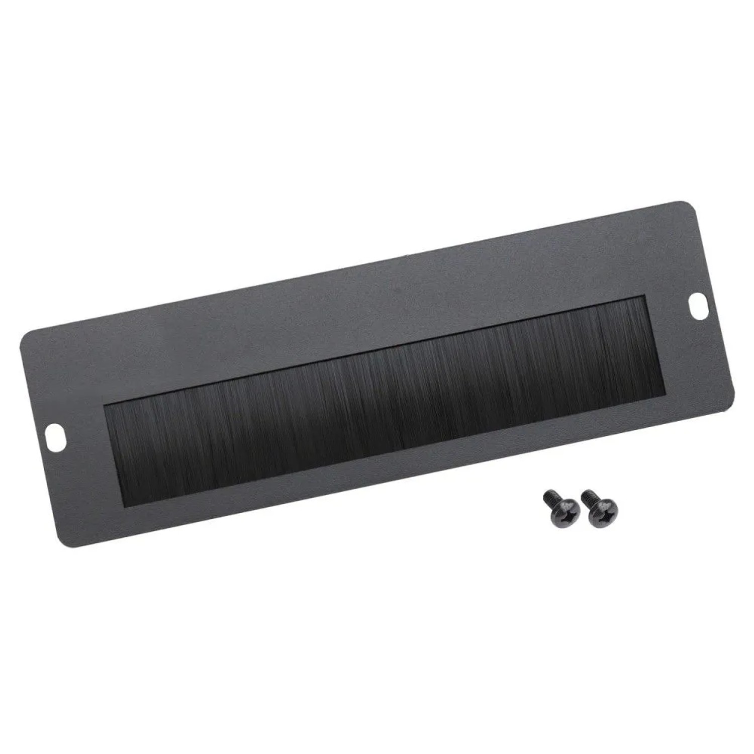 HMF 63329-02 Kabeldurchführung mit Bürsteneinsatz für 10 Zoll Serverschrank Außen Schwarz
