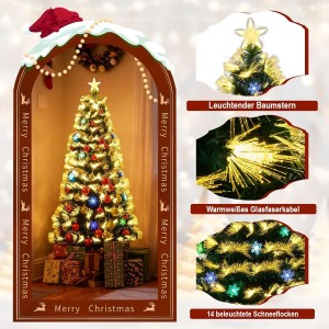 Costway Weihnachtsbaum mit Beleuchtung 170 Zweigspitzen 150 cm
