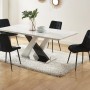 Vente-unique Essgruppe Evaela Schwarz  Weiß 200 cm_2