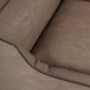 Detailaufnahme: Knuffelwuff Hundebett Scottsdale aus Kunstleder in Stone, M-L Größe.