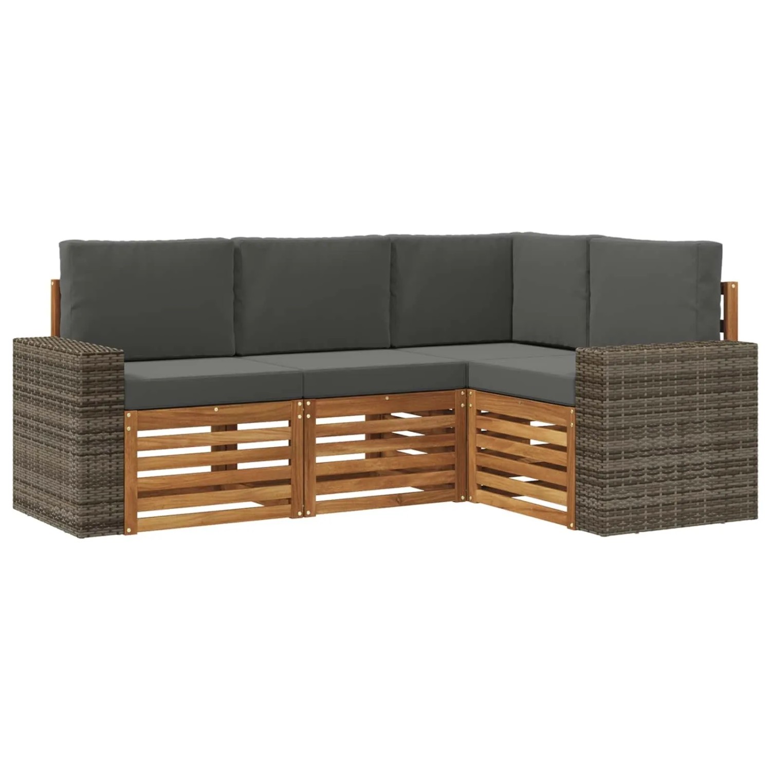 vidaXL Sofagarnituren mit Kissen 4 Stk Massivholz Akazie 3384308