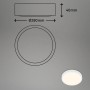 Abbildung der Brilo LED-Deckenleuchte Runa, 16 W, in Weiß mit Maßangaben.