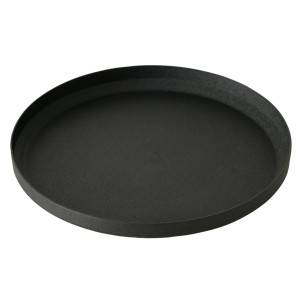 Schwarzer Boltze Kerzenteller Mio, Ø 12cm, aus Eisen für Teelichter und Stumpenkerzen.