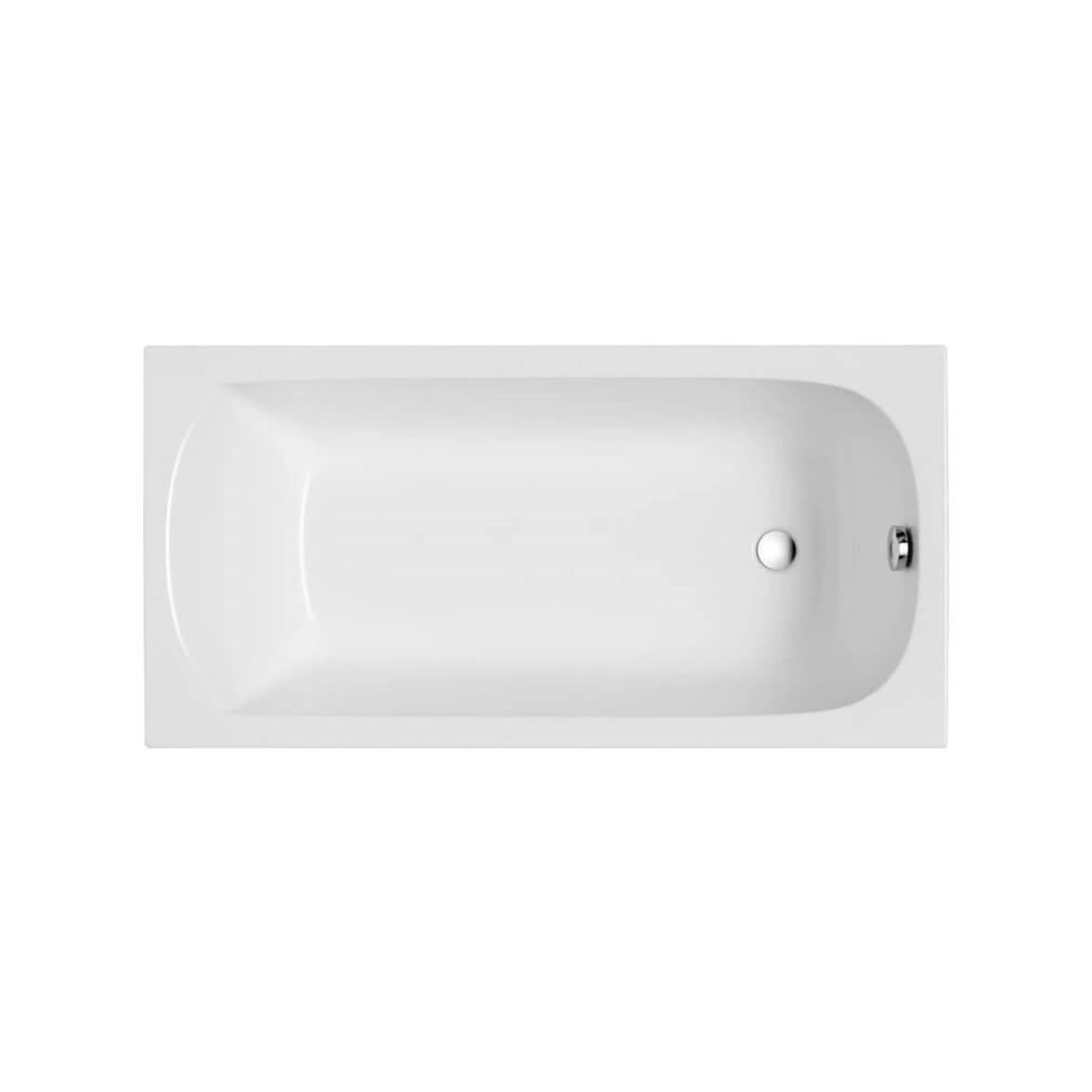 Bad Land Badewanne Rechteck CLASSIC SLIM 120x70 Mit Wannenträger Ablauf Füße