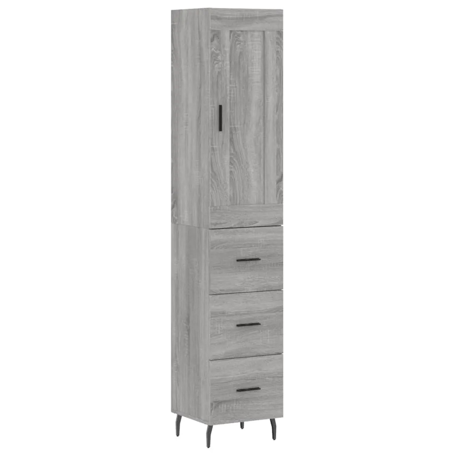 vidaXL Highboard Grau Sonoma 34,5x34x180 cm Holzwerkstoff 3200215 günstig online kaufen
