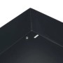 Detailaufnahme der anthrazitfarbenen MCW Mähroboter-Garage G60, Fokus auf Ecke mit Schraube.