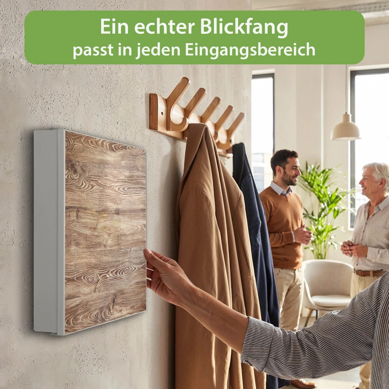 Banjado Schlüsselkasten Weiß Glas 30x30cm 50 Haken kaufen bei OBI
