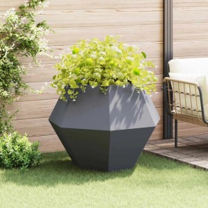 vidaXL Pflanzkübel Anthrazit 100 x 100 x 80 cm Stahl 884028