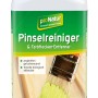 Flasche Pronatur Pinselreiniger 500ml mit Pinsel und Farbe.
