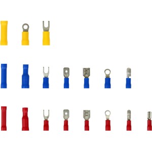 APA Quetschverbinder-Set, 180-teilig, verschiedene Farben und Formen für Autoelektrik.