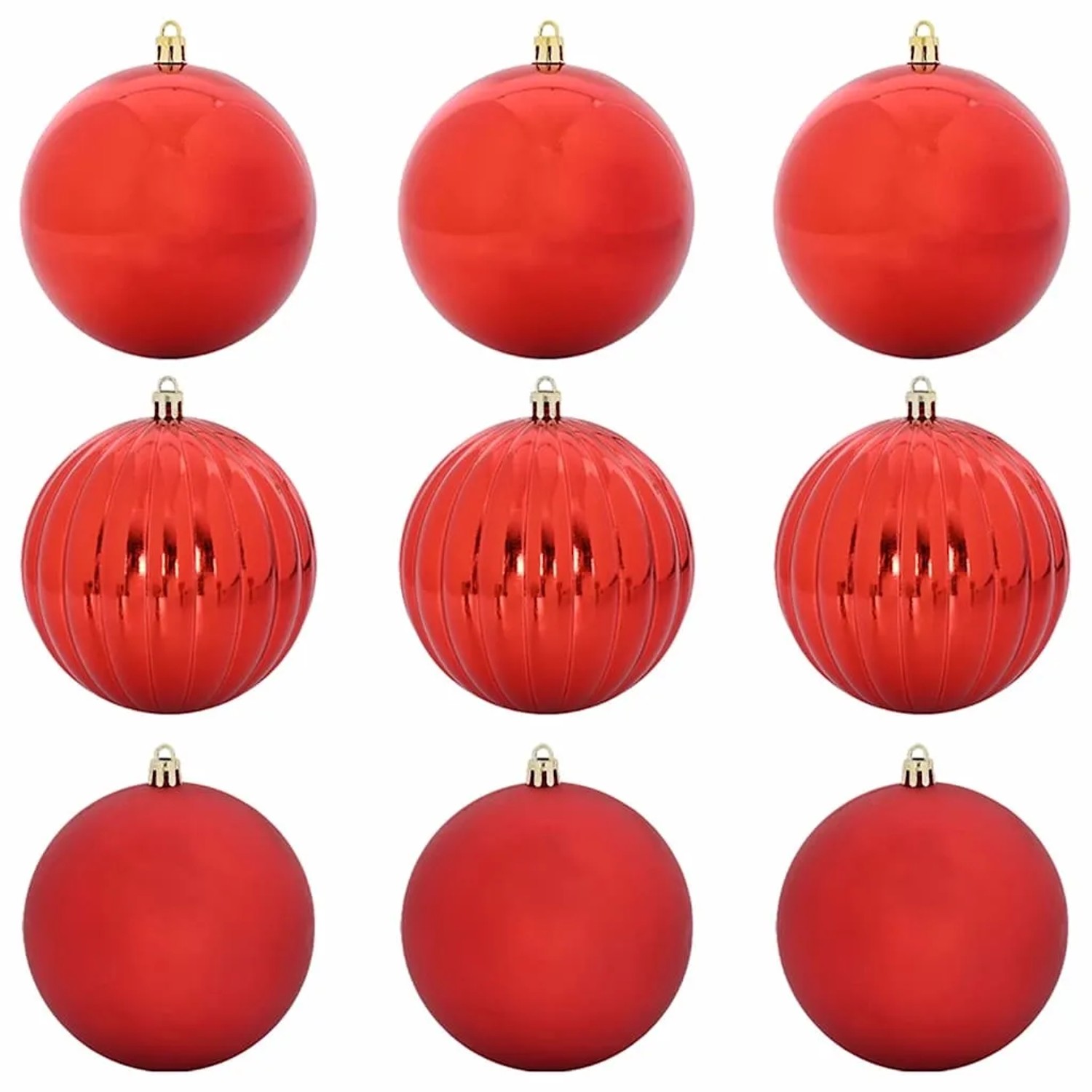 vidaXL Weihnachtskugel-Set 9-Tlg Rot XL 42018854