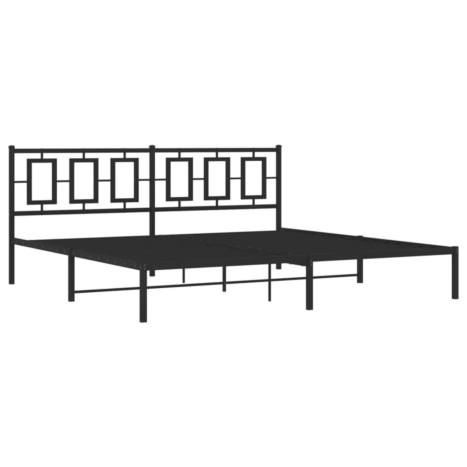 vidaXL Bettgestell mit Kopfteil Metall Schwarz 200x200 cm 374248 günstig online kaufen