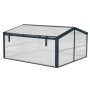 Floraworld Gewächshausaufsatz Twin-Wall für Hochbeet, 87x87x46cm, mit Klappfenster.