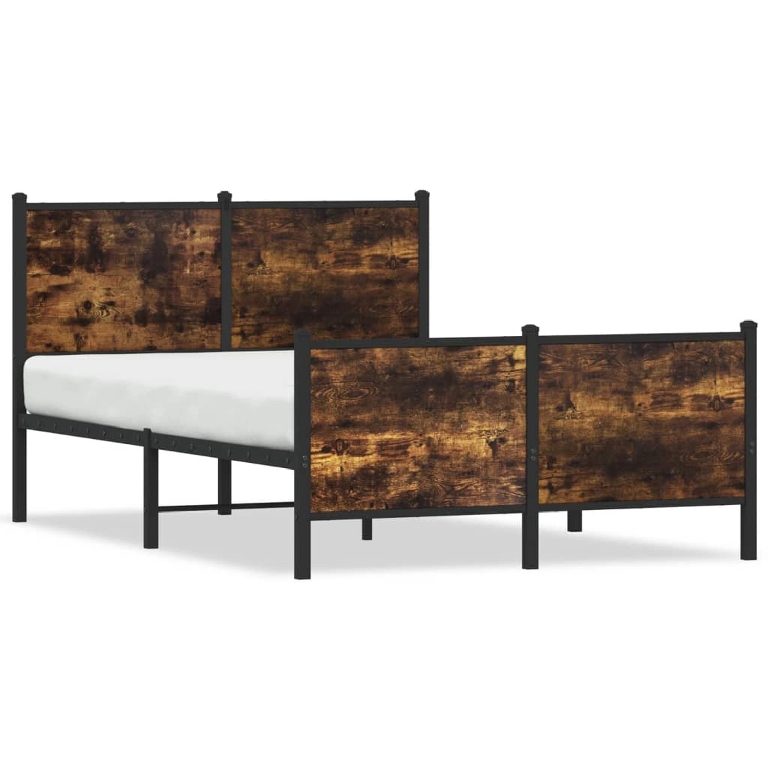 vidaXL Metallbett ohne Matratze Räuchereiche 120x190 cm 4007682 günstig online kaufen