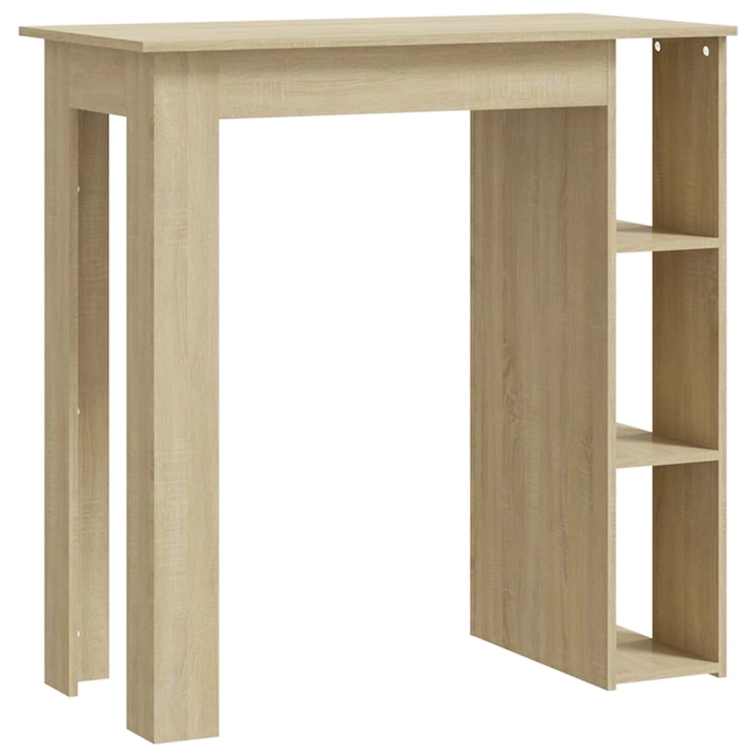 vidaXL Bartisch mit Regal  102x50x103,5 cm Sonoma-Eiche Holzwerkstoff günstig online kaufen