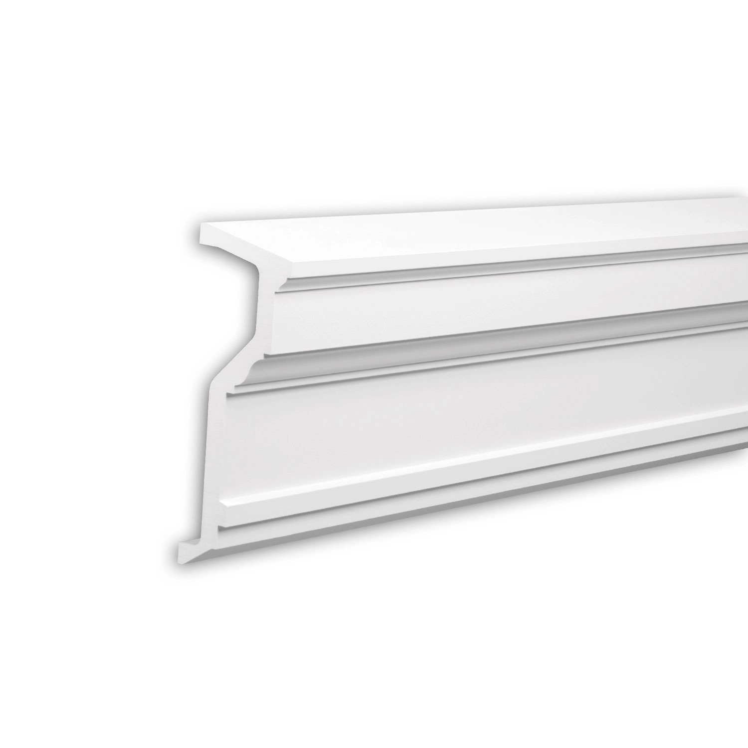PROFHOME 481001 Eckleiste Fassadenprofil Zierleiste Stuckleiste 2 m 200 cm x 9,6 cm x 29 cm Weiß