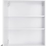Offener, weißer Optifit Hängeschrank Bengt932 (60cm) mit zwei Einlegeböden.