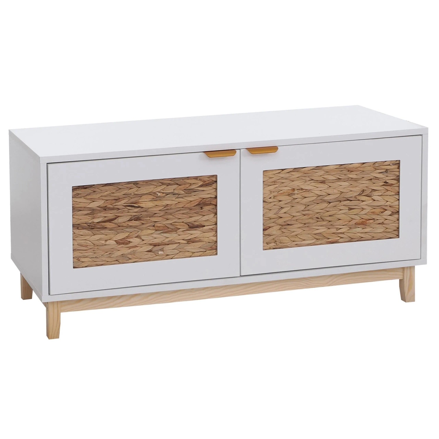 MCW Sitzbank P54 MDF Melamin Wasserhyazinthefront 45x100x42cm Weiß