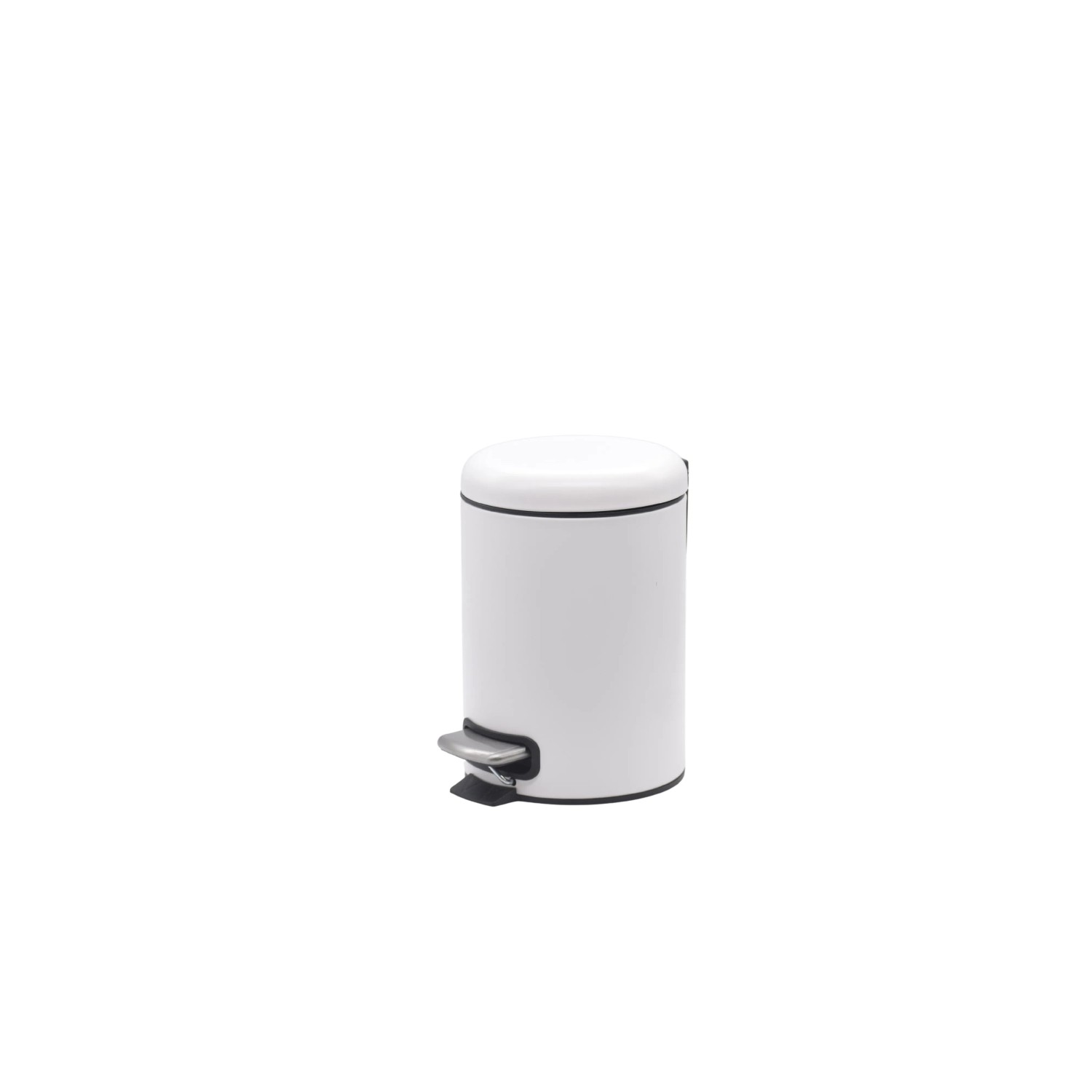 Euroshowers Bad Mülleimer 3L mit Pedal Soft-Close Weiß