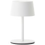Weiße Akku-Tischleuchte Jona von Brilliant, 25 cm, für Innen & Außen. Dekoleuchte mit Touchdimmer.