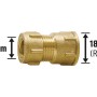 Messing Klemmring-Verschraubung, 15 mm x 18,6 mm (Rp 1/2) für Kupferrohre.