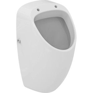 Weißes Ideal Standard Connect Absaugeurinal mit verdecktem Zu- und Ablauf.