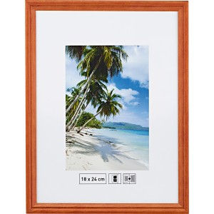 Holzbilderrahmen Erle, gerillt, 18x24 cm. Bilderrahmen für Fotos und Kunstdrucke.