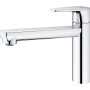 Grohe QuickFix Start Edge Küchenarmatur, Chrom, Einhebelmischer mit mittelhohem Auslauf.