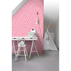 ESTAhome Tapete Herzchen Rosa Und Rot 50 X 900 Cm 131633
