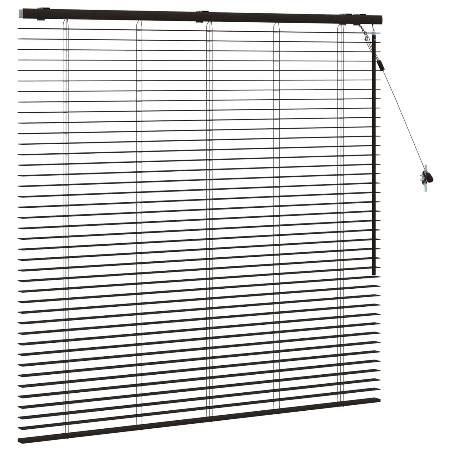 vidaXL Venezianische Jalousie Dunkelbraun 125 x 130 cm 35 mm 42015546