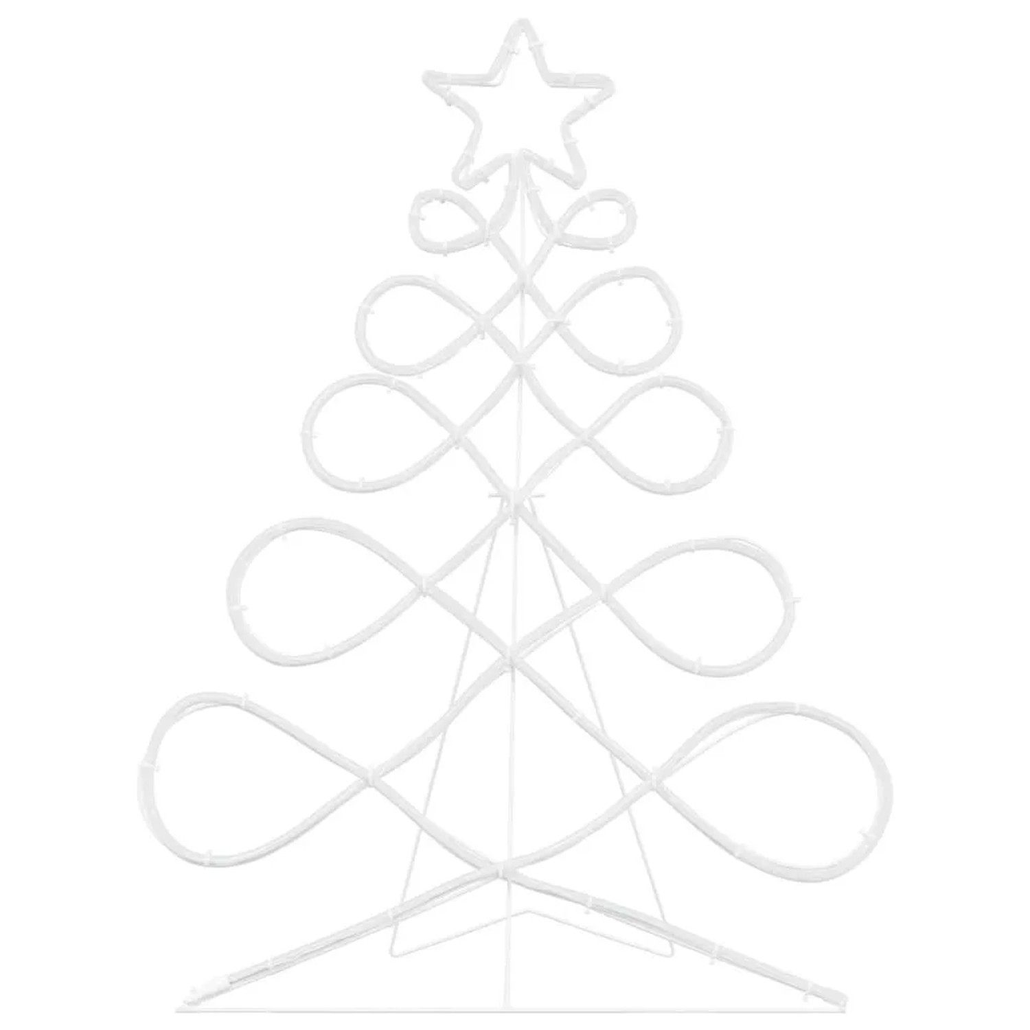 vidaXL Lichterbaum in Weihnachtsbaumform Mehrfarbig 80 x 56 cm PVC 42018958_5