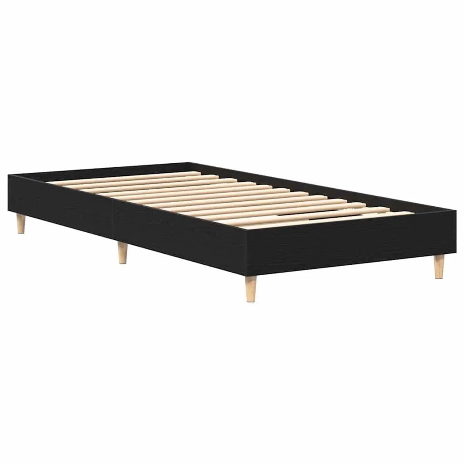 vidaXL Bettgestell Schwarz Eichen-Optik 90 x 190 cm Holzwerkstoff 862862 günstig online kaufen
