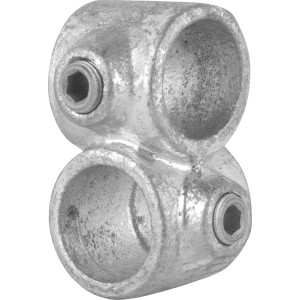 Kreuzstück, 90°, silber verzinkt, Ø 2,7 cm für Stahlrohr-Möbelbau.