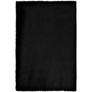 Schwarzer Lalee Badteppich Paradise, 50x90 cm, flauschiger Flor für Badezimmer.