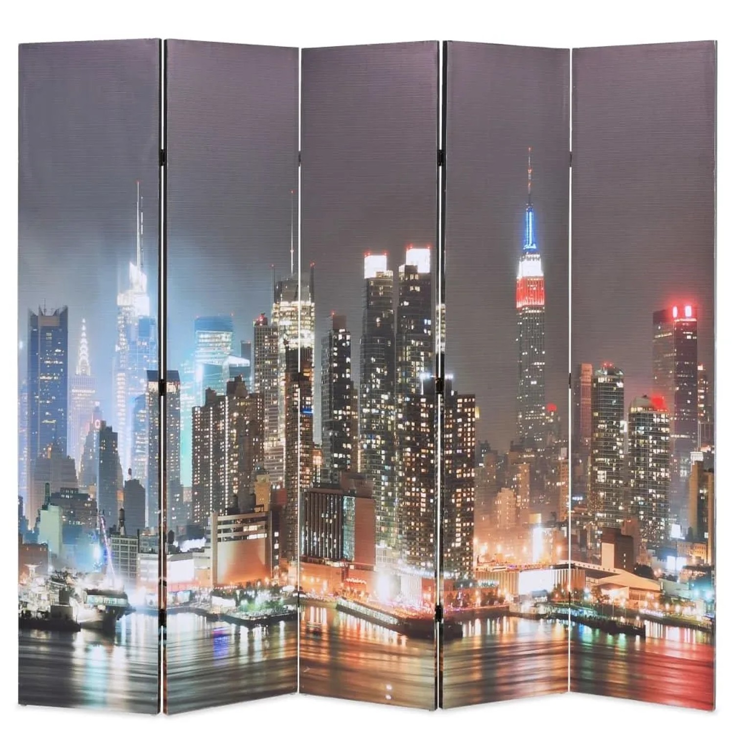 vidaXL Raumteiler Klappbar 200 x 170 cm New York bei Nacht 245863