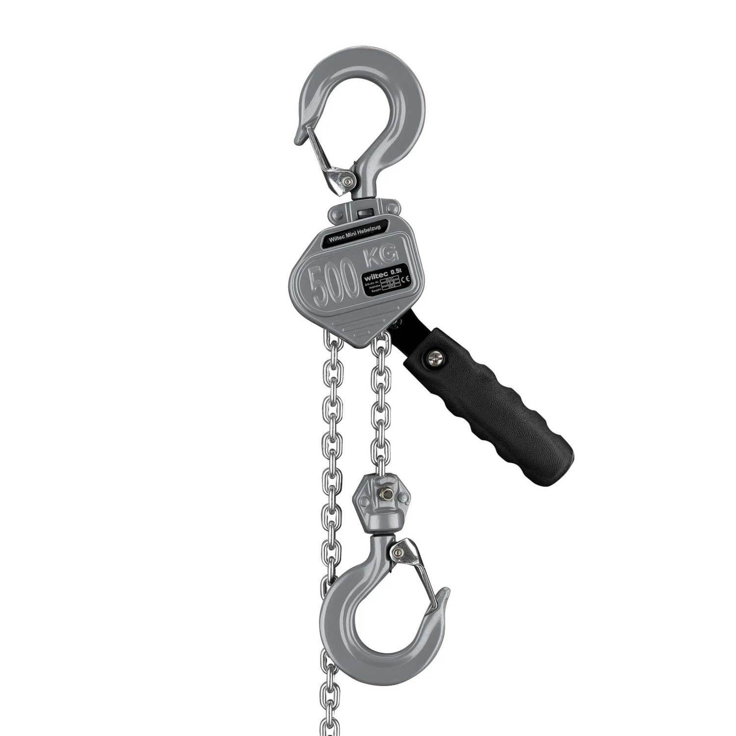 Wiltec Mini Hebelzug bis 500kg Handkettenzug 1,5m Hubhöhe Kettenzug Hebezeug