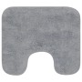 Grauer vidaXL Badematten-Set, 2-teilig, Stoff, WC-Vorleger inklusive.