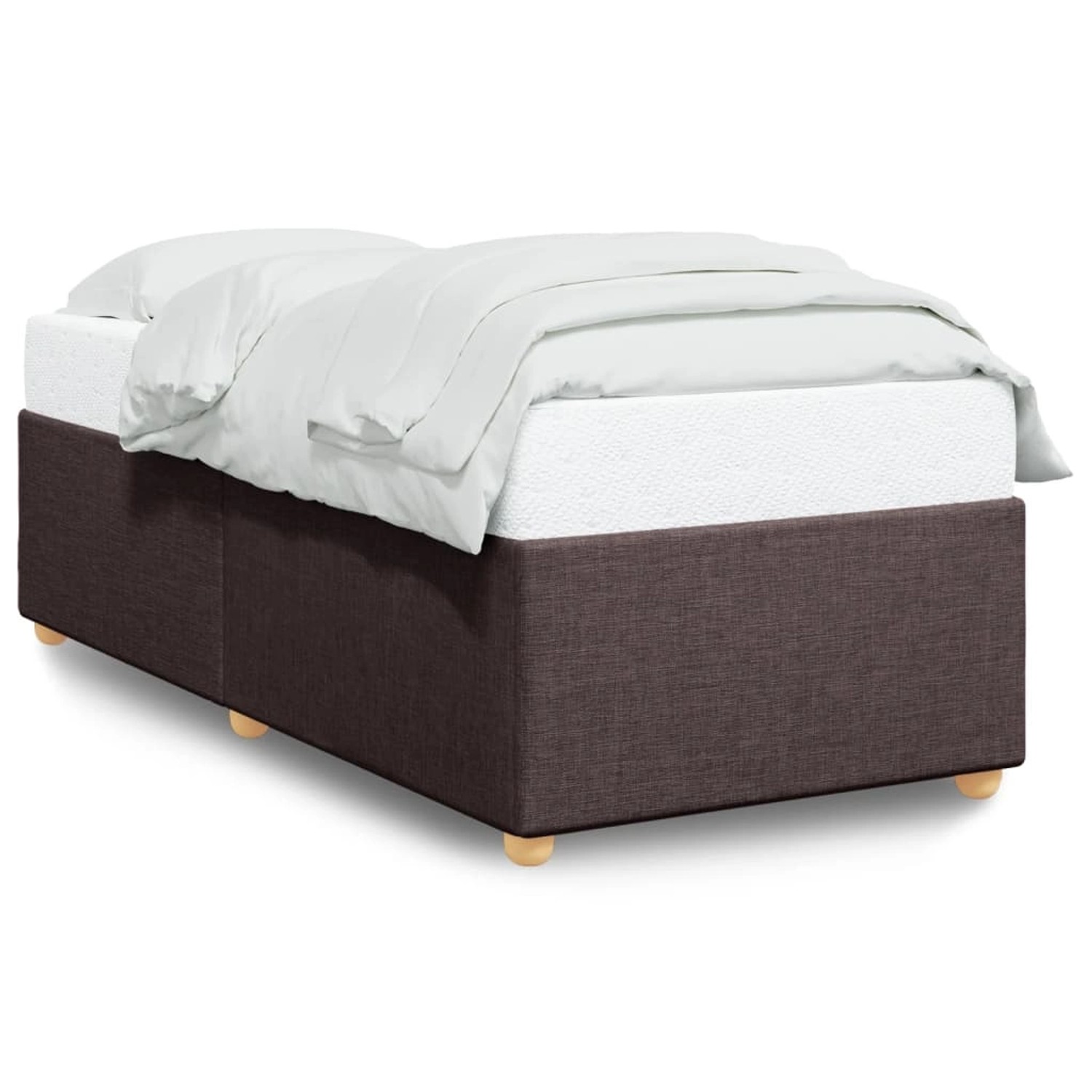 vidaXL Bettgestell ohne Matratze Dunkelbraun 90x190 cm Stoff 3284697 günstig online kaufen