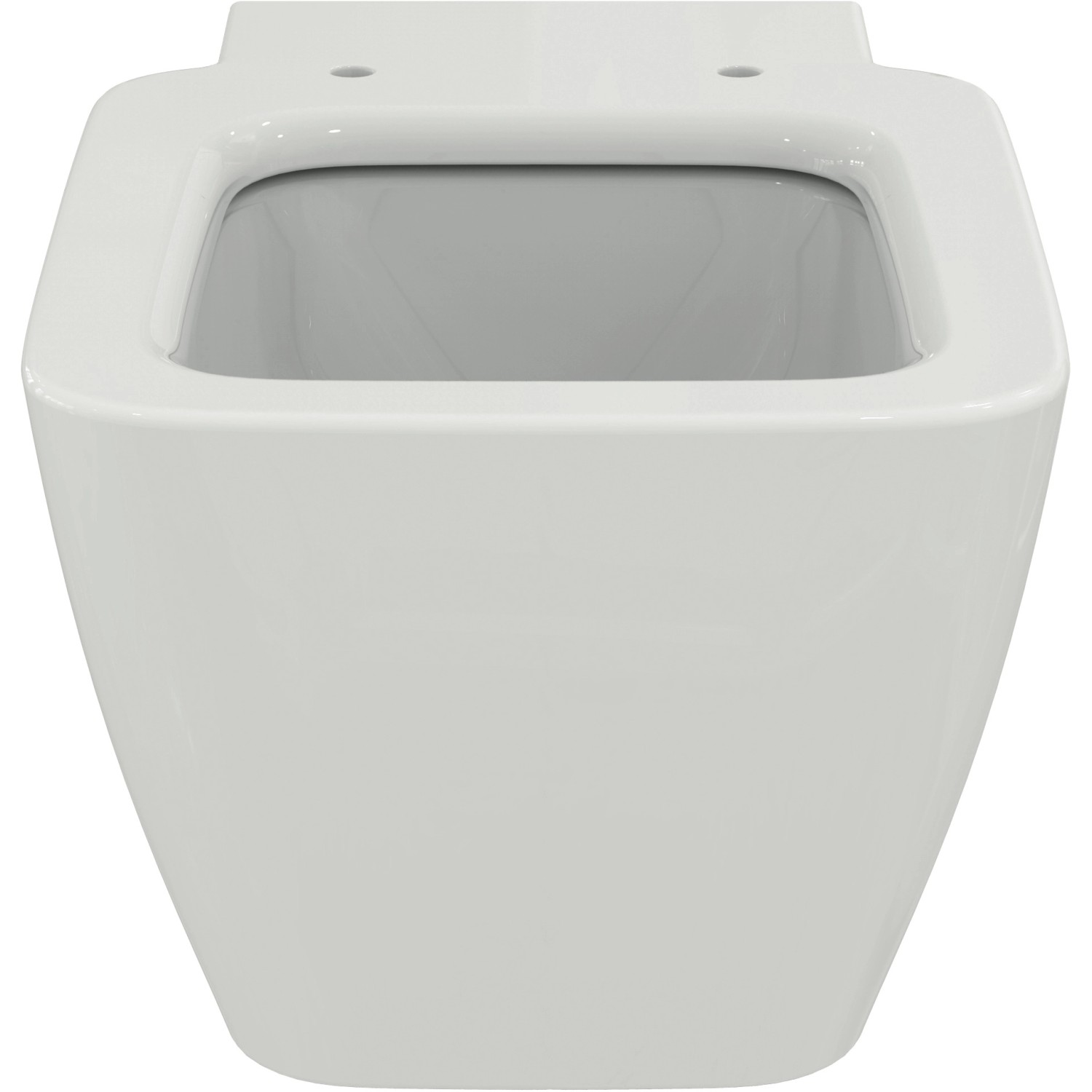 Ideal Standard Wand-WC Strada II, spülrandlos mit AquaBlade in Weiß, Frontansicht.