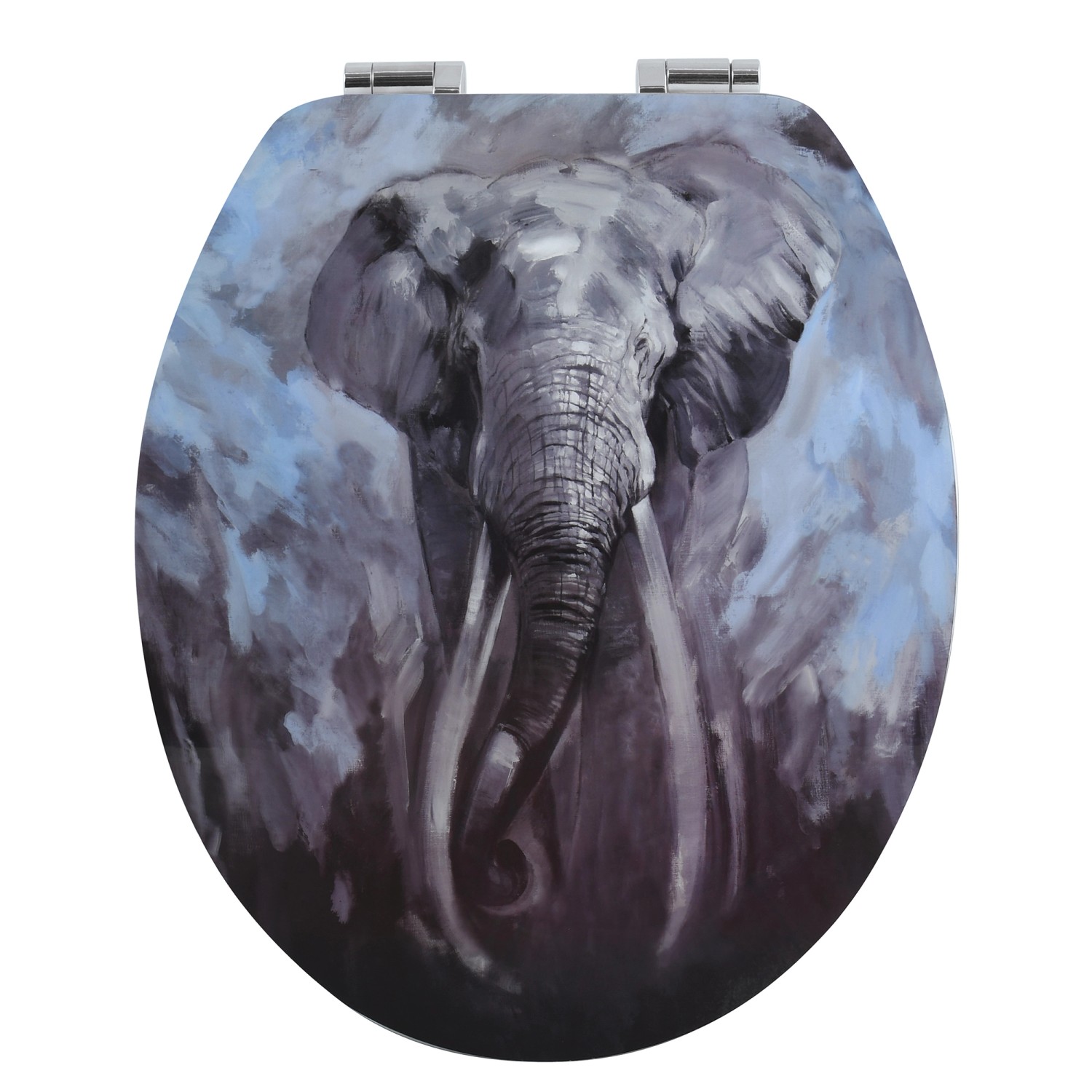 Spirella WC-Sitz Elephant MDF 37 cm x 43,5 cm Grau günstig online kaufen