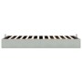 Hellgraues Samt Ottoman-Bett 100x200 cm mit Lattenrost und integriertem Stauraum.