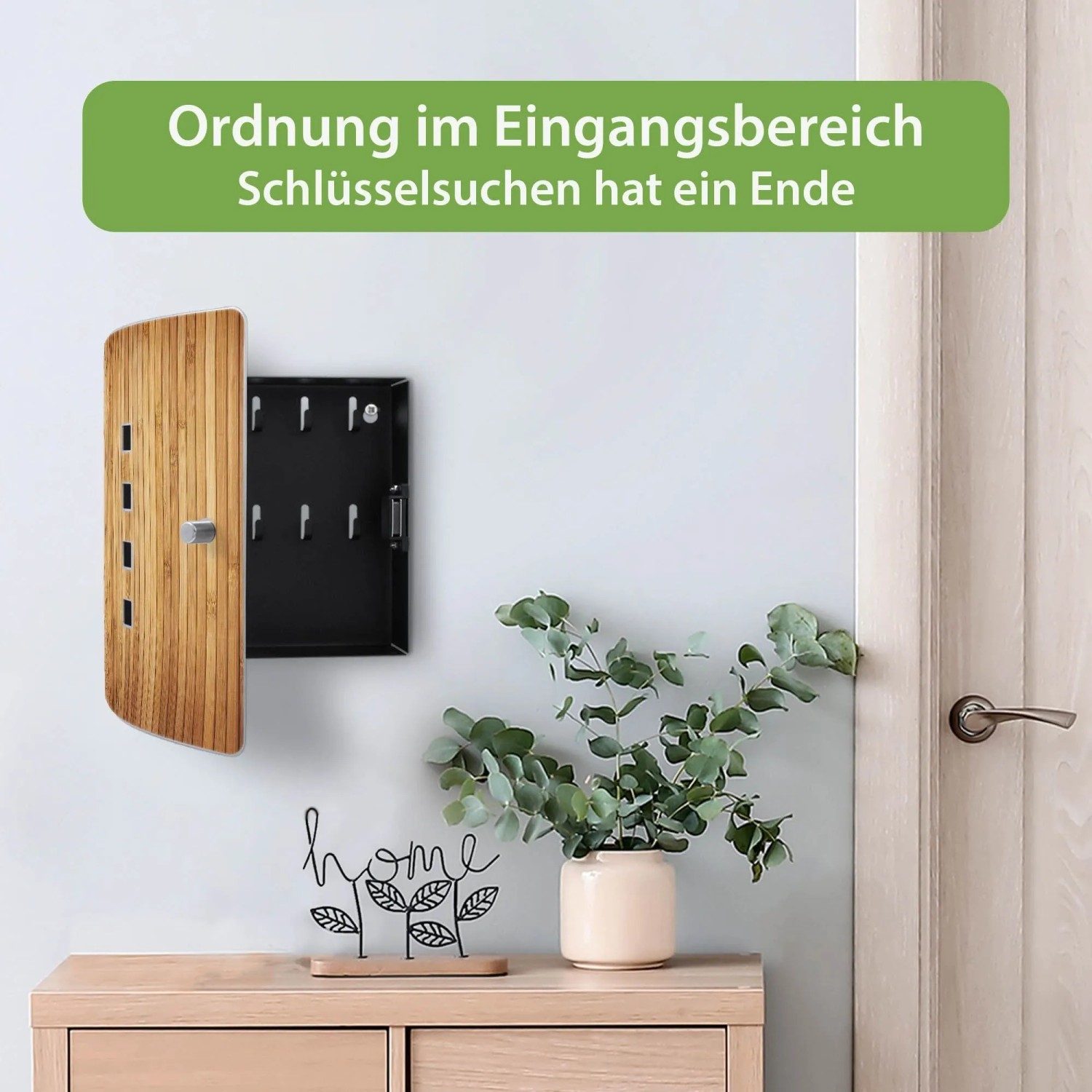 Banjado Schlüsselkasten modern Edelstahl 10 Schlüssel 24 x 21,5 x 7 cm kaufen bei OBI