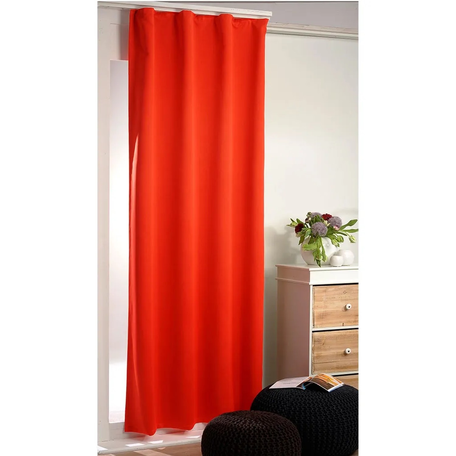 Bestlivings Verdunkelungsgardine mit Universalband Orange 135 cm x 175 cm
