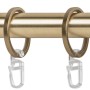 Mydeco Gardinenstange Messing, 100 cm, mit Endstück Rag, inkl. Ringe und Träger.