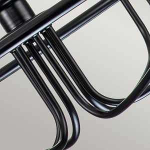 Licht-Erlebnisse Kronleuchter Schwarz Metall Ø 73 cm Rund 6-Flammig E14