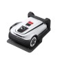 Ecovacs Mähroboter Goat A3000 Lidar Pro in Weiß-Schwarz mit Dual Blade-Disc und Ladestation.