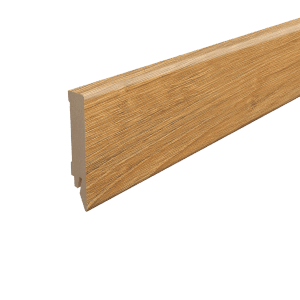 Egger Sockelleiste L689 Kubisch, Dekor Eiche Honig, 8 cm hoch. Passend zu Laminat und Hybridböden.