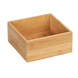 WENKO Ablage Terra M aus Bambus, quadratische Bad-Ablage für Wandregale.