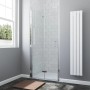 Aquabatos Falttür Dusche, 70x195cm, ESG Glas mit Nano-Beschichtung, platzsparend.